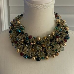 Aldo Gold and Multicolor Beaded Necklace - Simply Stunning